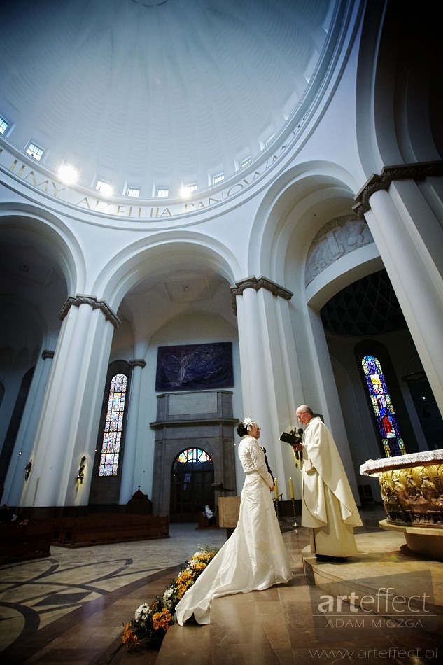 fotografia ślubna Katowice kościół katedra Wesele Chata z Zalipia zdjęcia ślubne