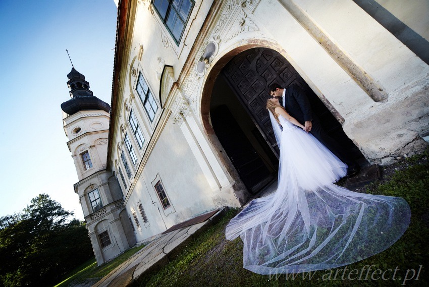 zdjęcia ślubne sesja plener w pałacu fotograf Katowice